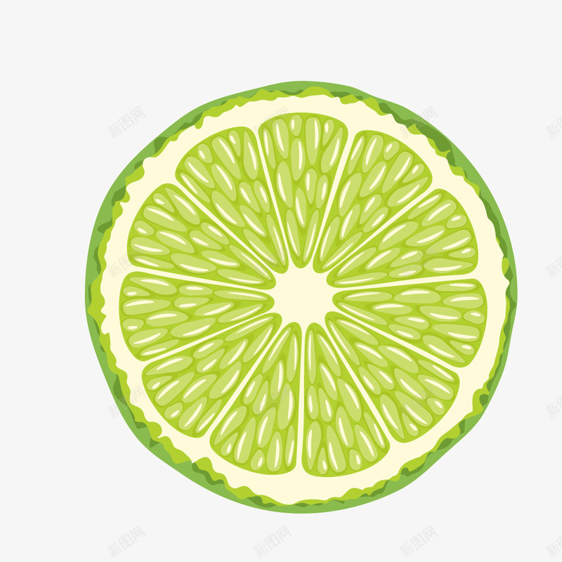 绿色柠檬片png免抠素材_新图网 https://ixintu.com 柠檬片 水果 绿色