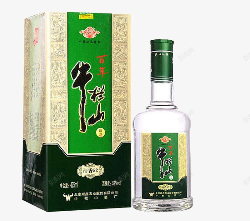 牛栏山精品白酒酒水png免抠素材_新图网 https://ixintu.com 瓶装 白酒 酒水 饮料