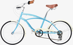 清新蓝色现代自行车素材