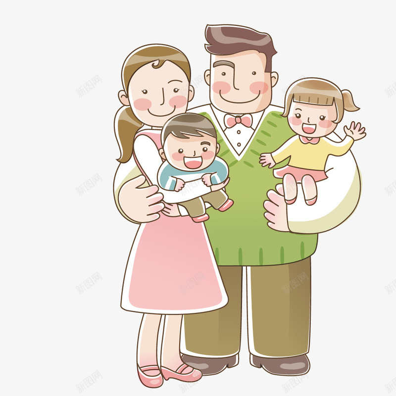 抱孩子的夫妇png免抠素材_新图网 https://ixintu.com 夫妇 夫妻 孩子