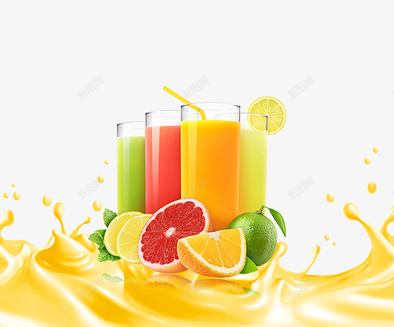 水果汁png免抠素材_新图网 https://ixintu.com 创意主图 果汁 橙子汁 水果 水果汁PNG 饮料