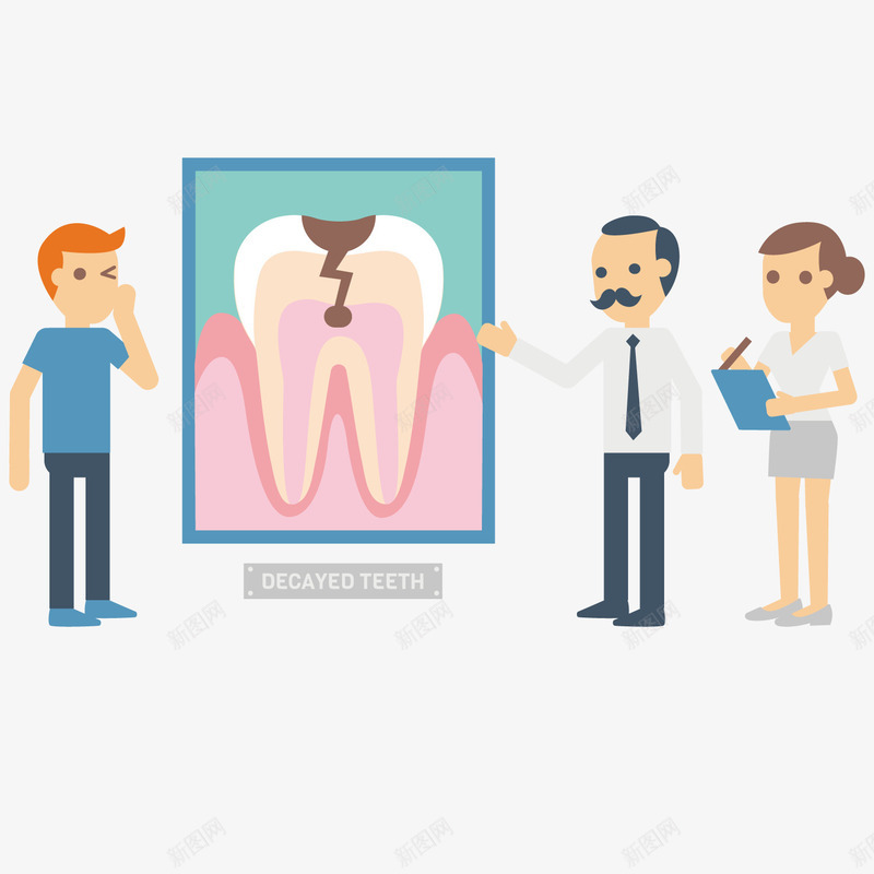 牙科医生在给患者讲解png免抠素材_新图网 https://ixintu.com 医院 患者 治疗 牙科