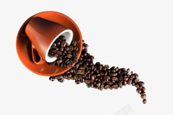 倾倒的咖啡豆素材
