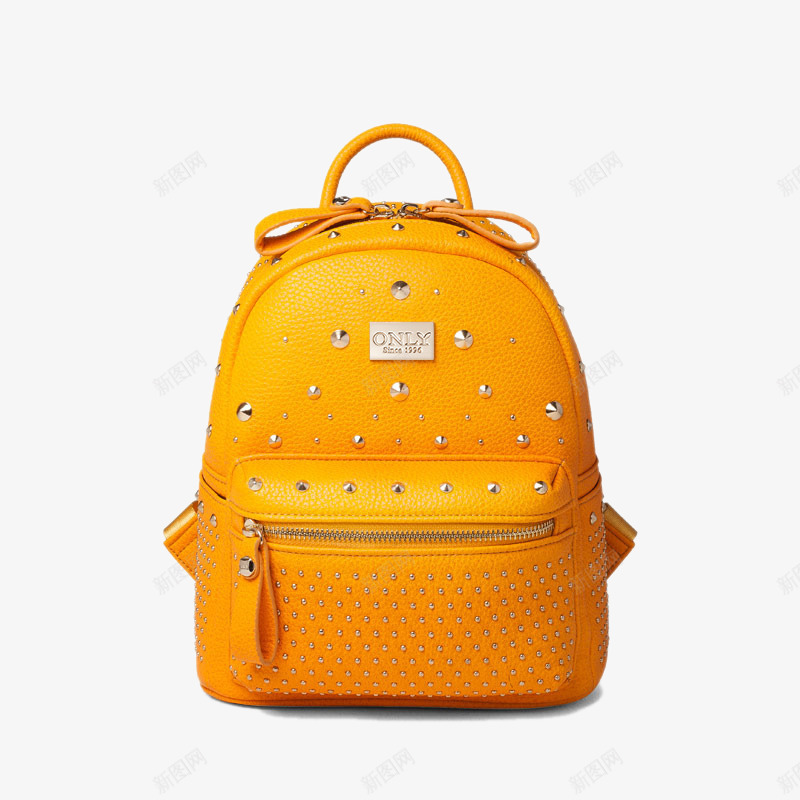 柠檬黄背包png免抠素材_新图网 https://ixintu.com 产品实物 双肩包 女包 柠檬黄 背包
