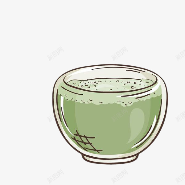 手绘绿色茶水png免抠素材_新图网 https://ixintu.com 冒热气的茶 奶茶 手绘 杯子 热气 绿色 茶 透明茶杯 饮料