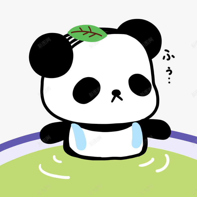 小熊宝宝洗澡png免抠素材_新图网 https://ixintu.com 卡通 树叶 洗澡的熊 漫画