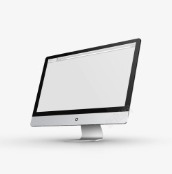 白色显示器现代白色电脑显示器高清图片