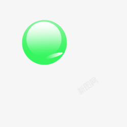 绿色球状按钮素材