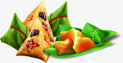 传统节日吃食卡通创意端午吃粽子装饰图案高清图片