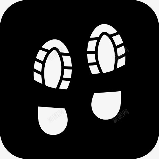人类的鞋足迹图标png_新图网 https://ixintu.com 平方 形状 按钮 鞋 鞋的脚印