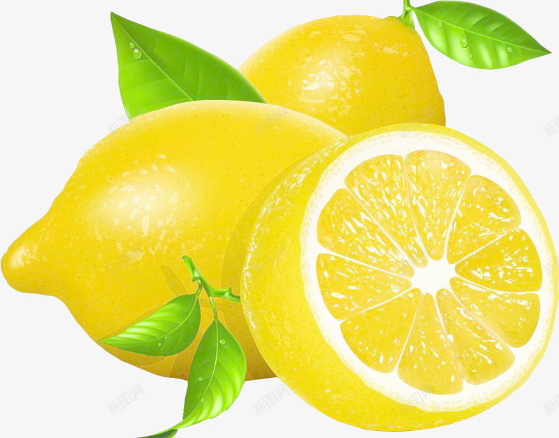 鲜艳黄色柠檬png免抠素材_新图网 https://ixintu.com 柠檬 鲜艳 黄色