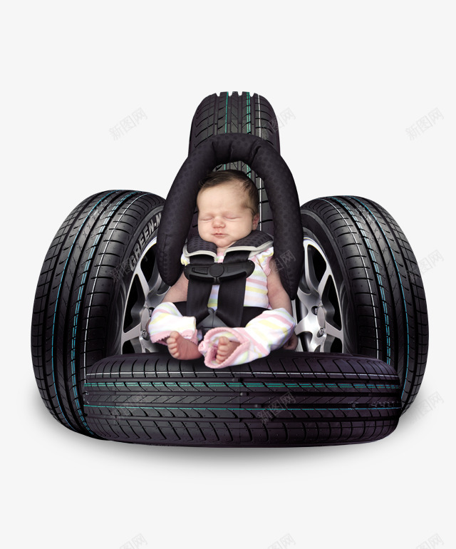 创意汽车轮胎png免抠素材_新图网 https://ixintu.com baby 产品实物 创意汽车轮胎 小婴儿