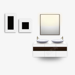 洗手间装饰设计白色现代网页装饰高清图片