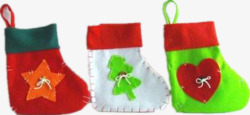 红白绿三色袜可爱儿童布袜高清图片