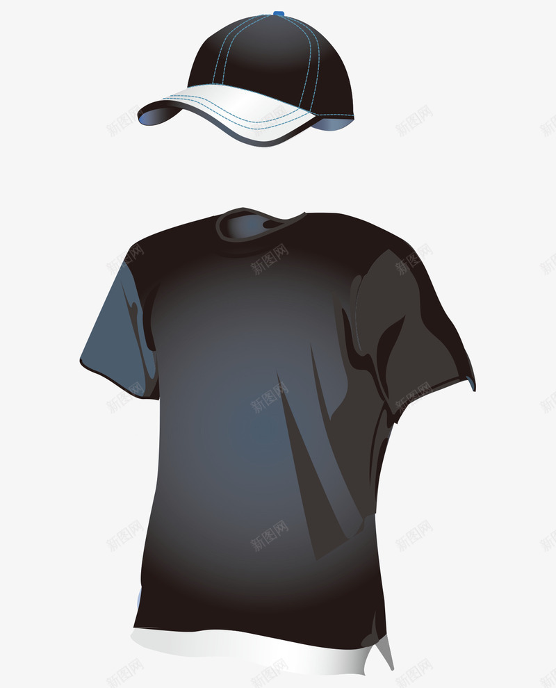 黑色T恤png免抠素材_新图网 https://ixintu.com T恤 T恤矢量图 t恤 夏季 夏季服装 服装 短袖 短袖衬衫 纯色t恤 衬衫