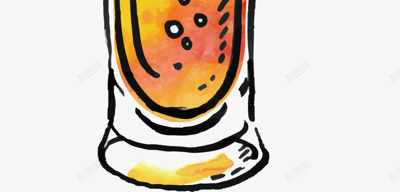 水彩饮料杯子矢量图ai免抠素材_新图网 https://ixintu.com 卡通手绘 杯子 果汁 橙汁 水彩 饮品 饮料 矢量图