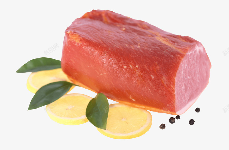 一块猪肉与柠檬png免抠素材_新图网 https://ixintu.com 柠檬片 水果 生肉 瘦肉 美味 营养 食物PNG素材