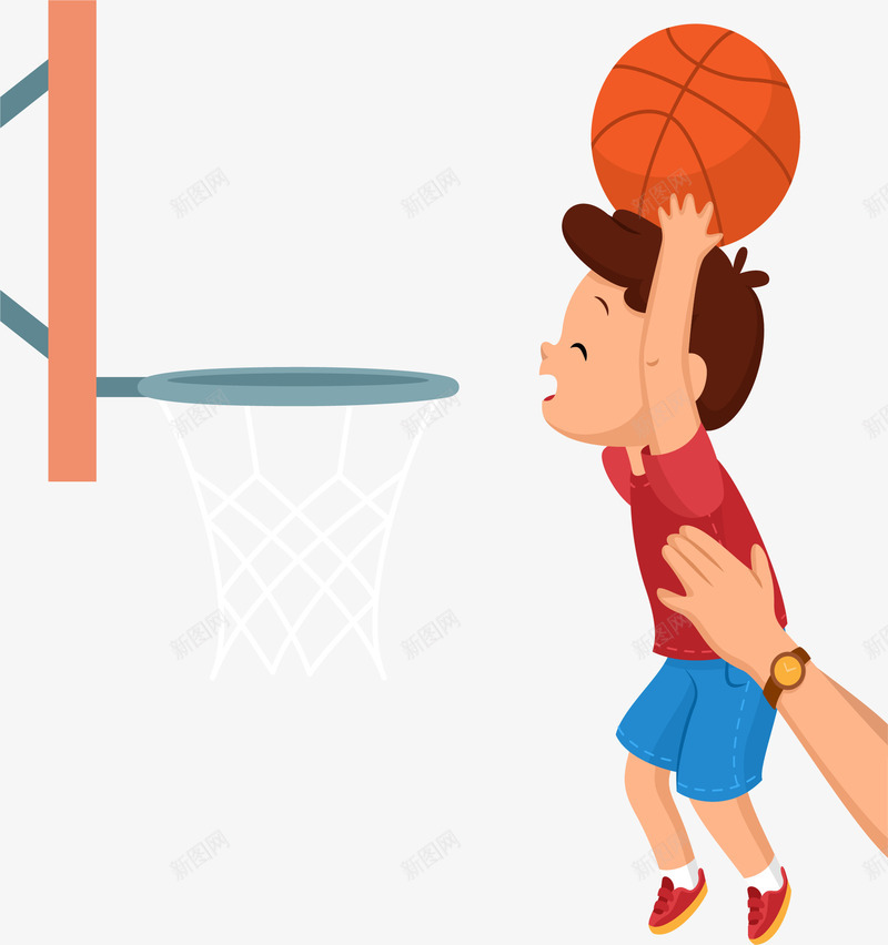 从孩子开始学习篮球png免抠素材_新图网 https://ixintu.com 从娃娃抓起 全民运动 幼儿兴趣培训 矢量素材 篮球爱好