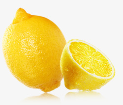 黄色柠檬水果宣传单素材