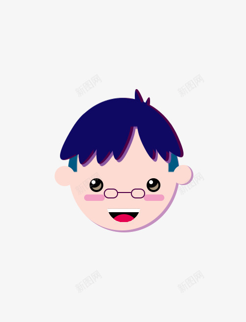 戴眼镜的男孩12岁图标png_新图网 https://ixintu.com 卡通 图标 头像 男孩