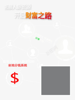 人脉关系图海报PSD素材