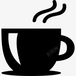 茶用具一杯热巧克力图标高清图片