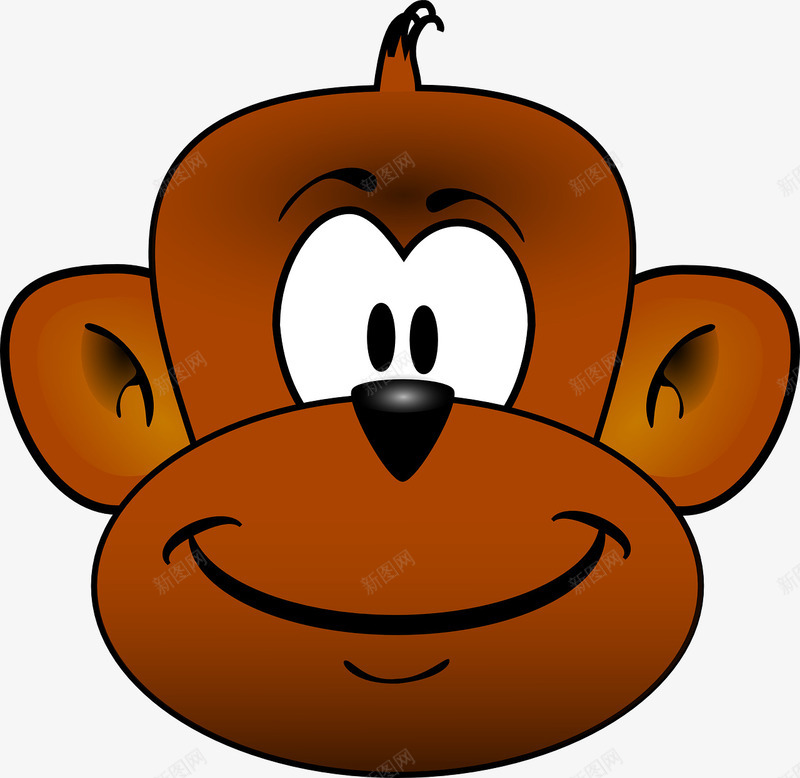 猴子头像png免抠素材_新图网 https://ixintu.com 卡通 卡通猴子 欢乐猴 猴头