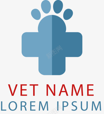 宠物医疗logo创意图标图标