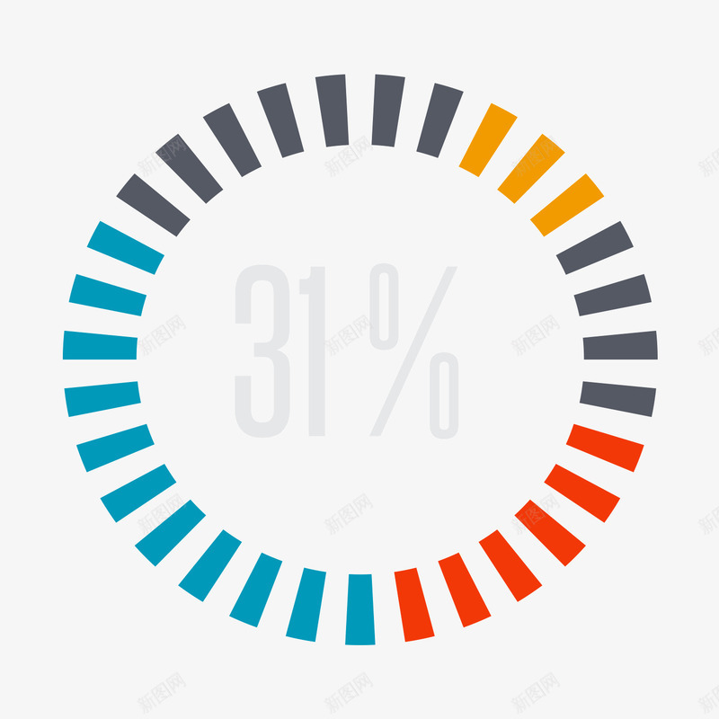 彩色圆环分析psd免抠素材_新图网 https://ixintu.com 分析 圆环 彩色 数据