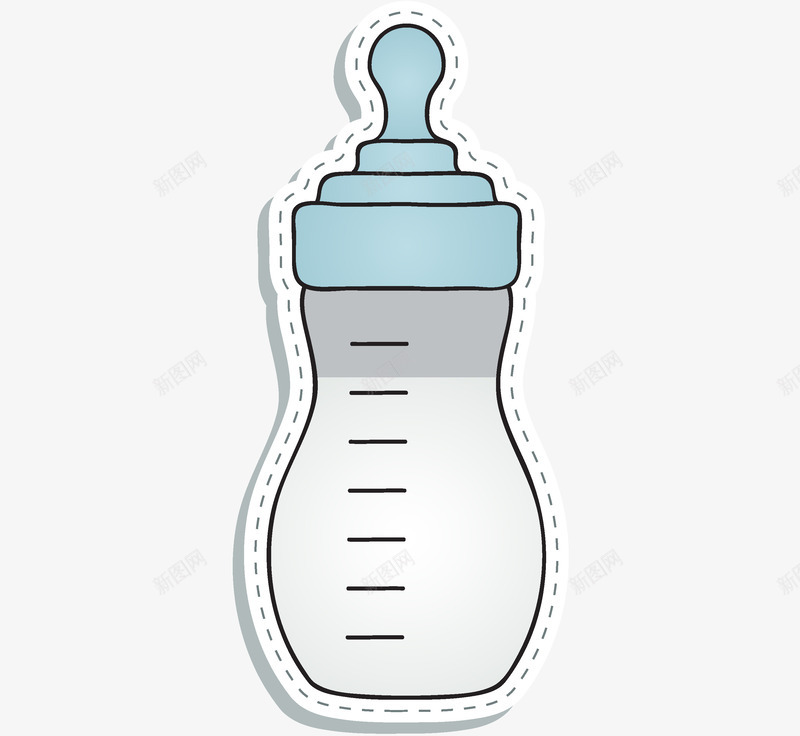 卡通婴儿奶瓶矢量图ai免抠素材_新图网 https://ixintu.com 卡通 奶瓶 婴儿 矢量图