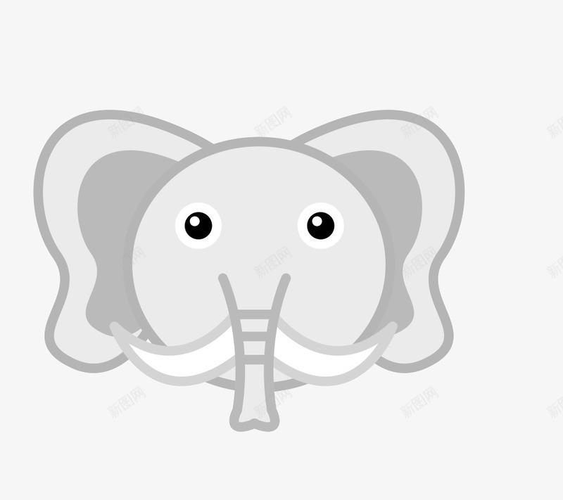 大象png免抠素材_新图网 https://ixintu.com 动物头像 卡通 大象