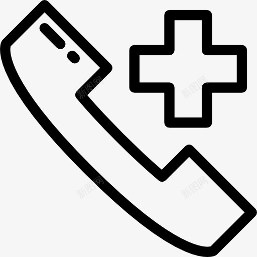 急救图标png_新图网 https://ixintu.com 保健 医疗 医疗诊所 医院 工具和用具 急救 技术 电话 电话听筒