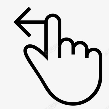 手指手势手左一刷卡hawcon图标图标