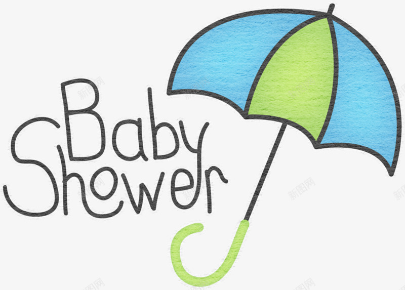 宝宝派对png免抠素材_新图网 https://ixintu.com Baby Shower 宝宝派对 手绘 雨伞