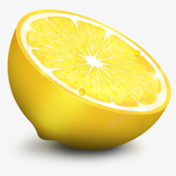 黄色柠檬手绘图素材