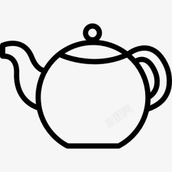 热茶壶古董茶壶图标高清图片