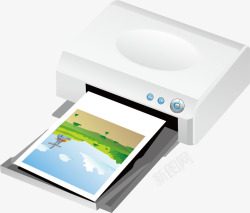 彩印机彩色照片复印机矢量图高清图片