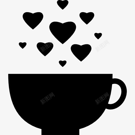 杯心泡沫图标png_新图网 https://ixintu.com 咖啡 心 心脏 心跳 杯 泡沫 茶 食品 饮料