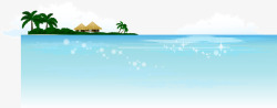 椰子岛热带滨海风光高清图片