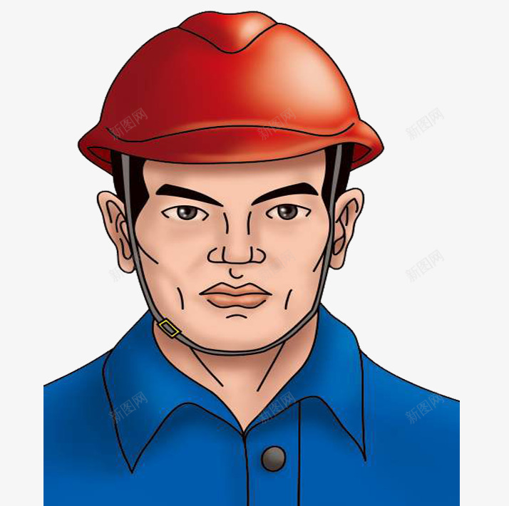 戴安全帽工人png免抠素材_新图网 https://ixintu.com 上班族 工人 工人头像 工人形象 手绘工人 施工员 施工员头像
