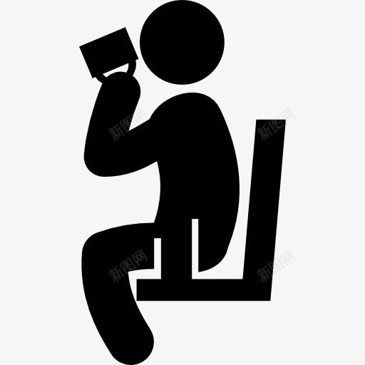 人坐着喝酒图标png_新图网 https://ixintu.com 人 休闲 喝 座位 杯 饮料