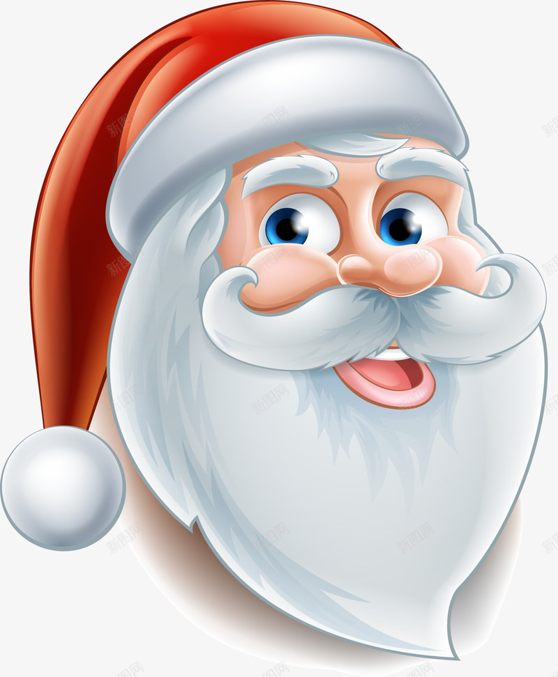 圣诞节圣诞老人头像png免抠素材_新图网 https://ixintu.com 可爱圣诞老人 圣诞老人头像 圣诞节 开心 笑脸 红色圣诞帽