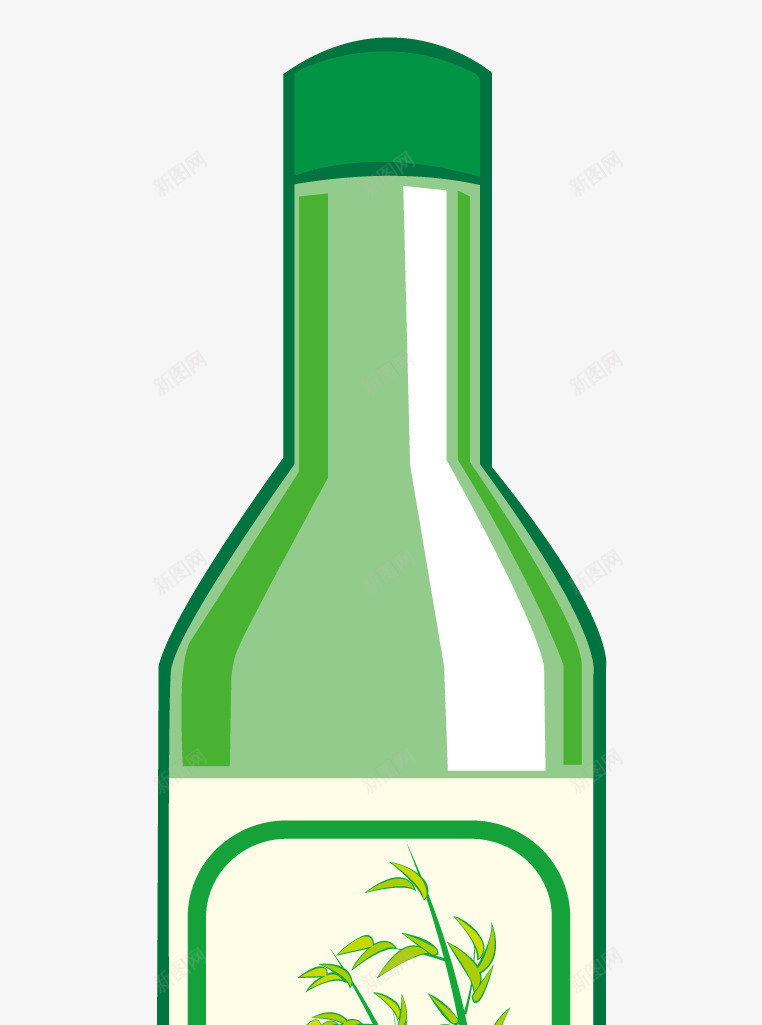 一瓶绿色的饮料矢量图ai免抠素材_新图网 https://ixintu.com 一瓶 深绿色盖子 白色光泽 绿色饮料瓶子 食品 食物饮料 矢量图