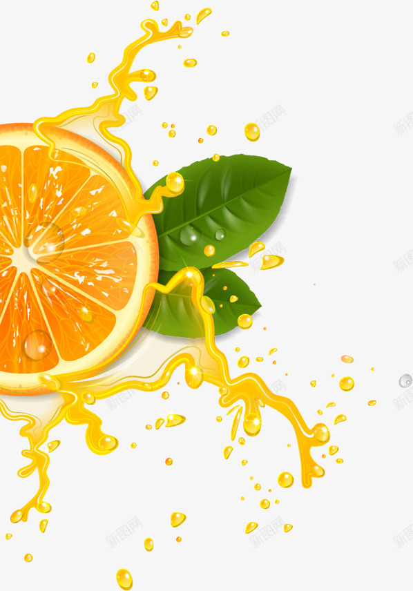 橘黄色柠檬png免抠素材_新图网 https://ixintu.com 创意水果 柠檬 柠檬汁 绿色