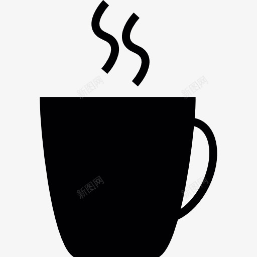 温暖的黑色马克杯图标png_新图网 https://ixintu.com 咖啡 喝饮料 茶 食品 饮料