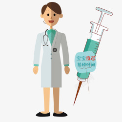 疫苗接种宣传图素材