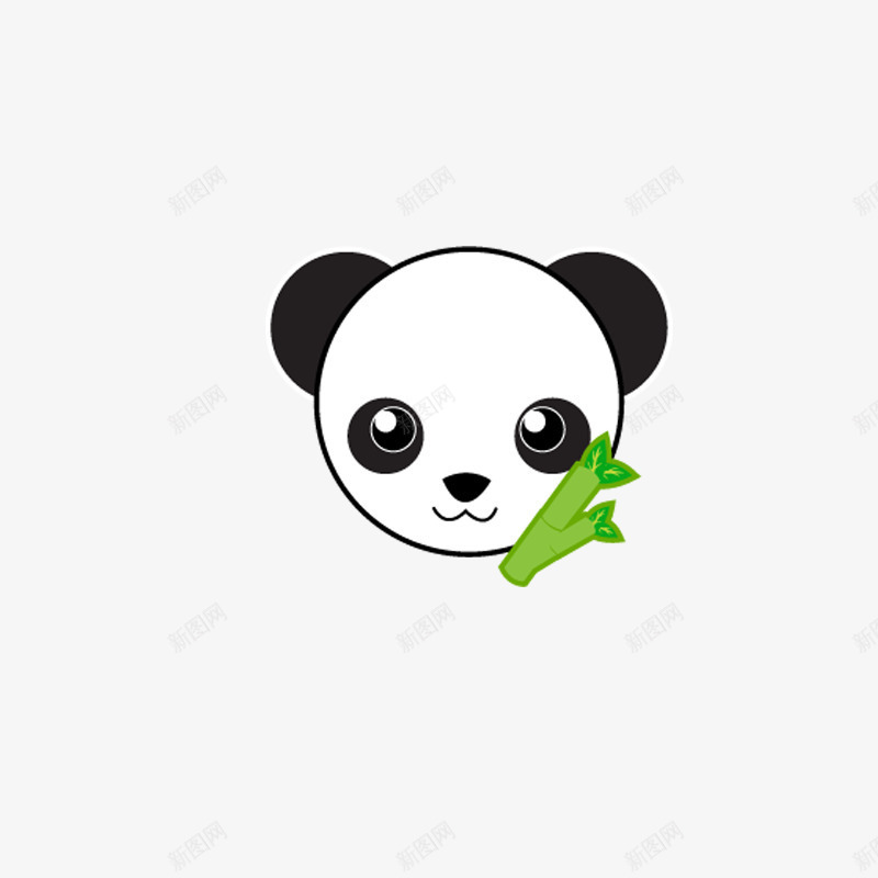 手绘熊猫头像png免抠素材_新图网 https://ixintu.com 卡通 图案 头像 手绘 熊猫