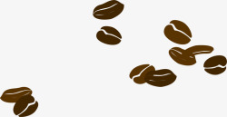 简约棕色咖啡豆素材