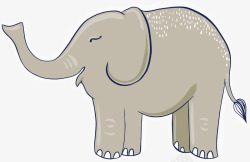 大象头像卡通可爱小动物装饰动物头像高清图片
