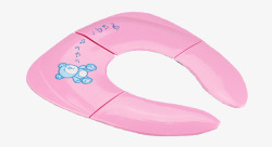 粉色的马桶可折叠宝宝马桶垫高清图片